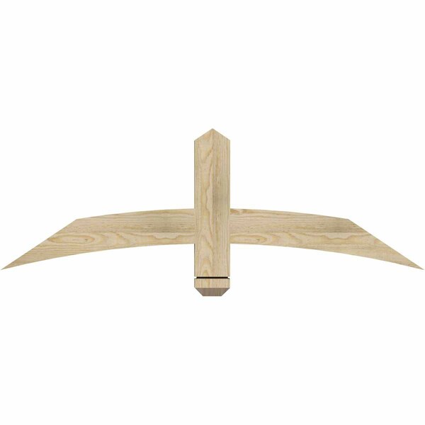 Ekena Millwork Bellingham Rough Sawn Timber Gable Bracket, Douglas Fir, 48"W x 16"H x 2"D x 4"F, 8/12 Pitch GBW048X16X0204BEL00RDF - main